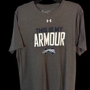 Under Armour T Shirt Adult Extra Large Michigan Short Sleeve Loose Fit Gray Mens